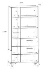 Riiul Meblocross Hey 18, valge/lilla hind ja info | Riiulid lastele | hansapost.ee