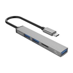 Хуб ORICO USB Type-C 2 порта USB 2.0 + 1 порт USB 3.0 + 1 TF слот цена и информация | Адаптеры и USB-hub | hansapost.ee