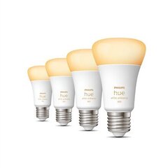 Умные светодиодные лампы Philips Hue E27 6W 570lm, 4 шт цена и информация | Электрические лампы | hansapost.ee