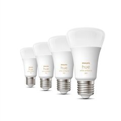 Умные светодиодные лампы Philips Hue E27 6W 570lm, 4 шт цена и информация | Лампочки | hansapost.ee