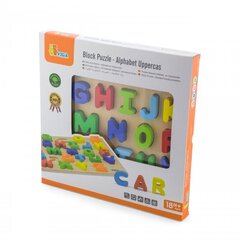 Образовательная деревянная головоломка - Буквы алфавита Viga Toys цена и информация | Развивающие игрушки для детей | hansapost.ee