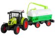 Traktor haagisega, paakauto, helid, 37,5 cm цена и информация | Mänguasjad poistele | hansapost.ee
