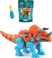 Woopie dinosaurus veeremiseks Triceratops ehituskomplekt + kruvikeeraja цена и информация | Игрушки для мальчиков | hansapost.ee