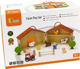 Kahekorruseline puidust talu Viga Mänguasjad Farmi loomad Joonis 13 Elemendid hind ja info | Arendavad laste mänguasjad üle 3.a | hansapost.ee