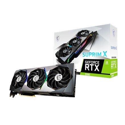 MSI GeForce RTX 3080 Suprim X 10G LHR цена и информация | Videokaardid | hansapost.ee