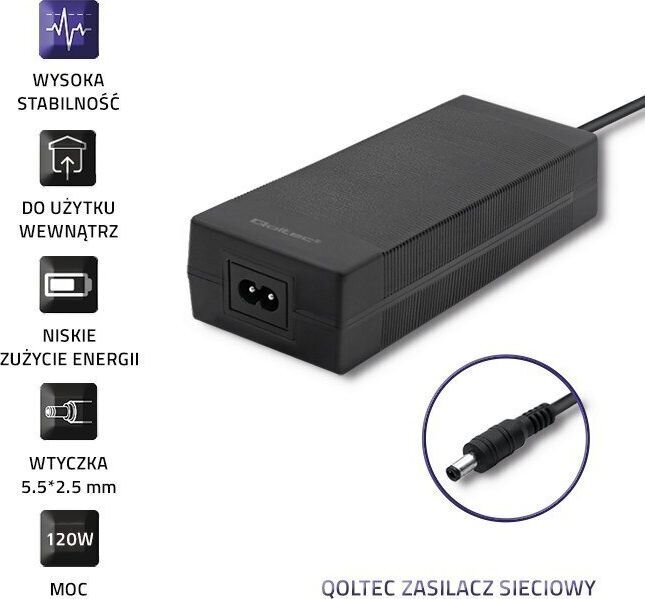 Qoltec 7.5V, 2A, 15W цена и информация | Sülearvuti laadijad | hansapost.ee
