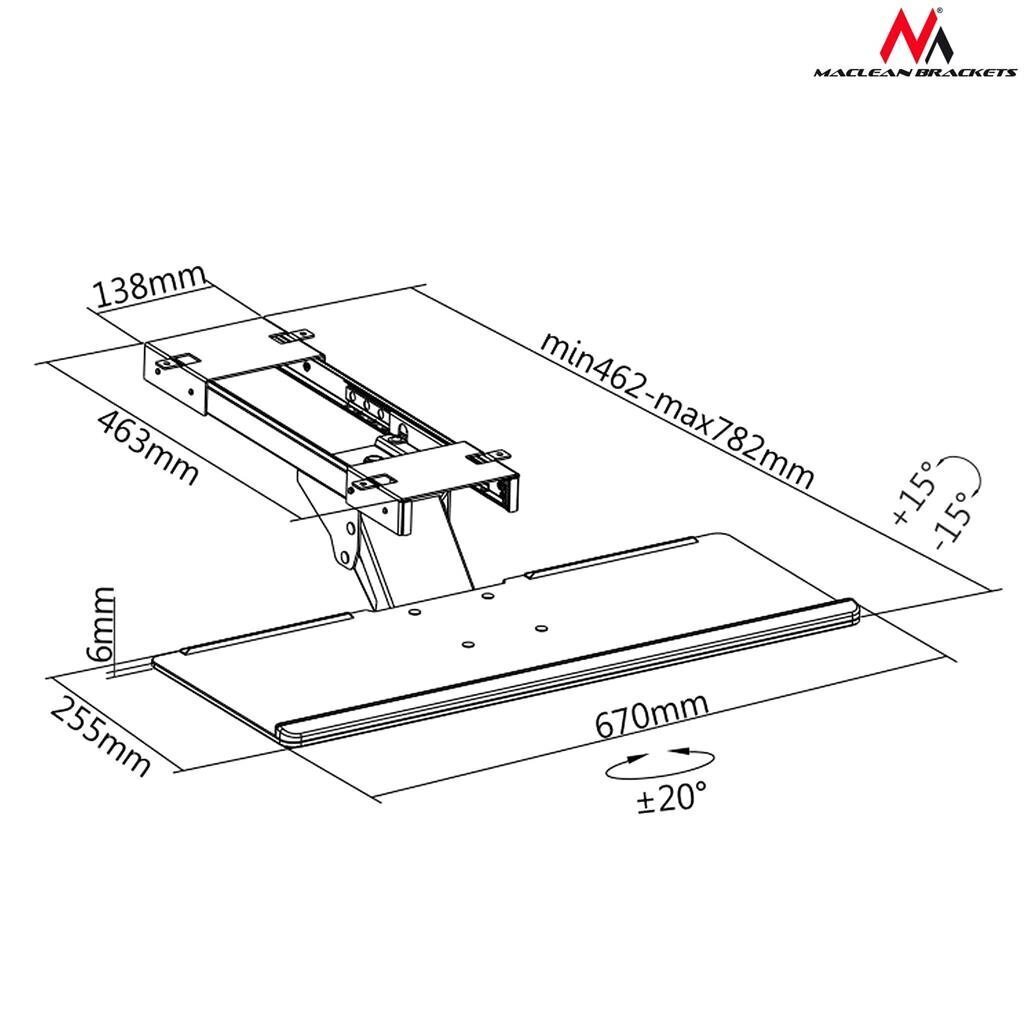 Maclean MC-757 hind ja info | Klaviatuurid | hansapost.ee