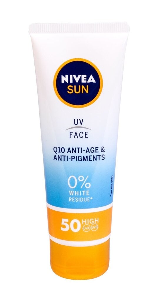 Vananemisvastane päevituskreem Nivea Q10 Anti-Age & Anti-Pigments SPF50 50 ml цена и информация | Päikesekaitse ja päevitusjärgsed kreemid | hansapost.ee