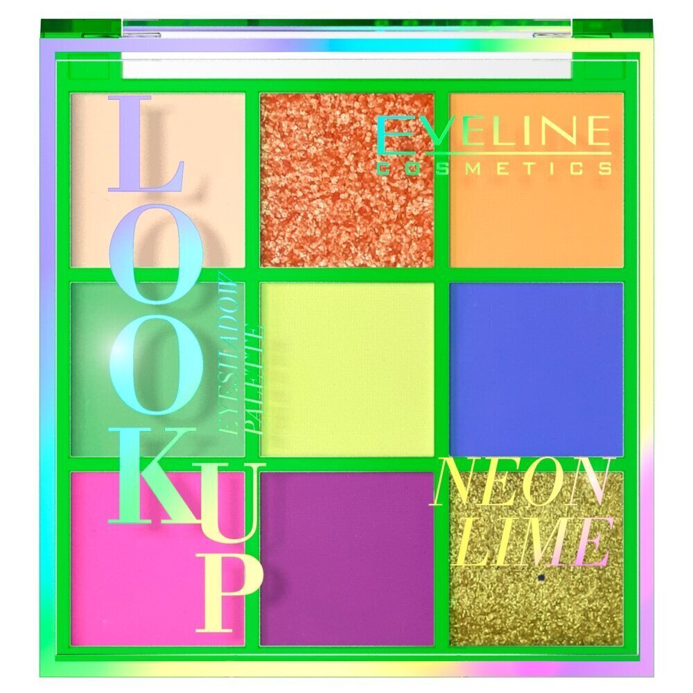 Lauvärvipalett Eveline Look Up Neon Lime 10,8 g цена и информация | Lauvärvid, ripsmetušid ja silmapliiatsid | hansapost.ee
