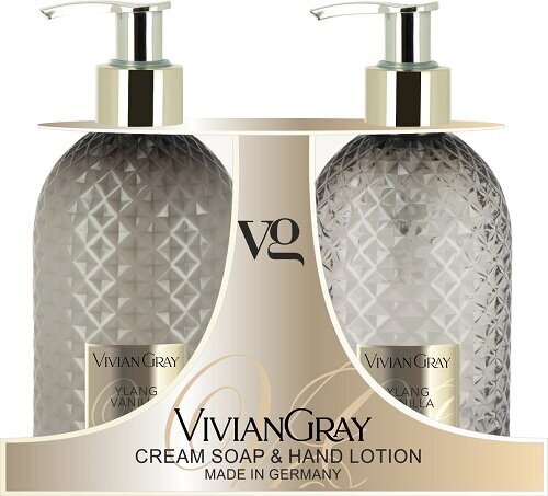 Komplekt: vedel kreem-seep ja kätekreem Vivian Gray Gemstone Ylang-ylang & Vanilla, 2 x 300 ml цена и информация | Seebid | hansapost.ee