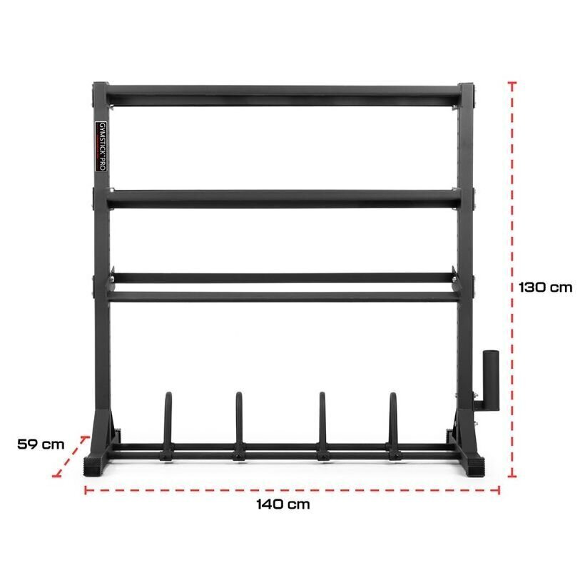 Raskuste alus Gymstick Multi Storage Rack, must цена и информация | Hantlid, kangid, raskused | hansapost.ee