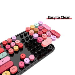 Полноразмерная 2.4G беспроводная клавиатура MOFII Sweet и оптическая мышь оранжевого цвета с дизайнерскими многоцветными кнопками цена и информация | Клавиатуры | hansapost.ee