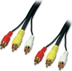 Кабель Lindy RCA (Cinch) x3 - RCA (Cinch) x3 20 м цена и информация | Кабели и провода | hansapost.ee