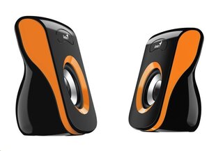 " акустические системы genius sp-q180, 2.0, 6 вт, черно-оранжевые, регулятор громкости, настольные, 150 гц-20 кгц цена и информация | Аудио колонки | hansapost.ee