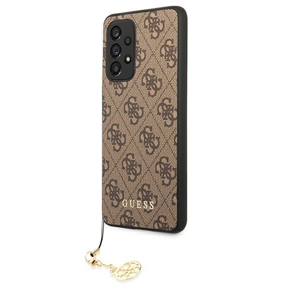 Telefoniümbris Original Guess 4G Charms Collection Hardcase sobib Samsung Galaxy A53 5G, pruun hind ja info | Telefonide kaitsekaaned ja -ümbrised | hansapost.ee