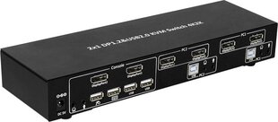 Переключатель Techly DisplayPort/USB 2x1 Dual Head Video 4K * 30Hz KVM цена и информация | Коммутаторы (Switch) | hansapost.ee