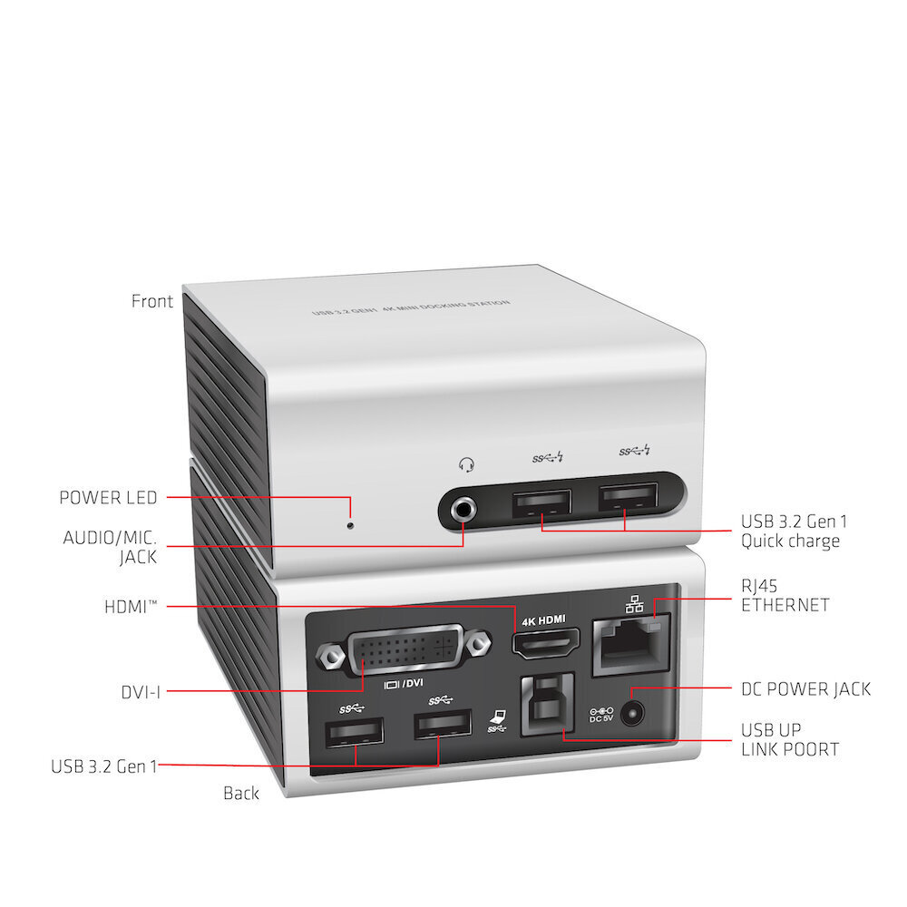 Club 3D Dock USB3.0 Dual GFX 4k Mini hind ja info | Videokaardid | hansapost.ee