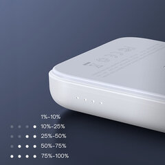 Банк питания Joyroom 10000мАч 20Вт Power Delivery Quick Charge беспроводное зарядное устройство Qi 15W для iPhone, совместимое с MagSafe, черное (JR-W020) цена и информация | Зарядные устройства для телефонов | hansapost.ee
