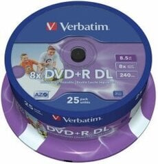 DVD+R kettad Verbatim 43667 hind ja info | Vinüülplaadid, CD, DVD | hansapost.ee