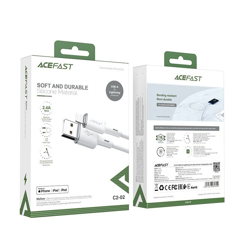 Acefast MFI USB C2-02 hind ja info | Mobiiltelefonide kaablid | hansapost.ee