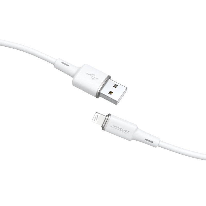 Acefast MFI USB cable - Lightning 1.2m, 2.4A white (C2-02 white) цена и информация | Mobiiltelefonide kaablid | hansapost.ee