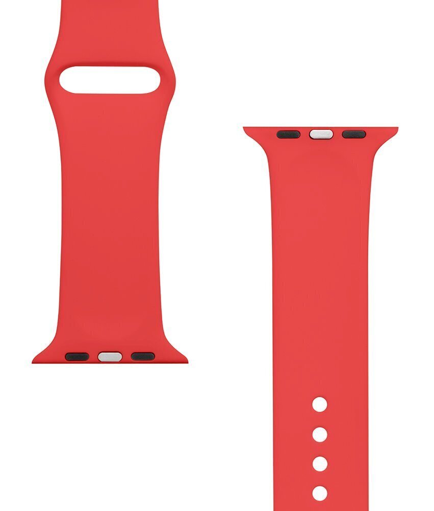 Tactical 498 Silicone Band for Apple Watch 1/2/3/4/5/6/7/SE 42/44/45mm Red цена и информация | Nutikellade aksessuaarid ja tarvikud | hansapost.ee