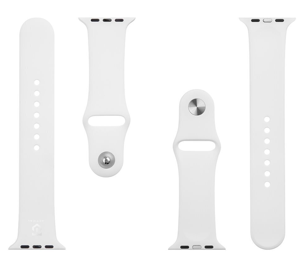 Tactical 499 Silicone Band for Apple Watch 1/2/3/4/5/6/7/SE 42/44/45mm White hind ja info | Nutikellade aksessuaarid ja tarvikud | hansapost.ee