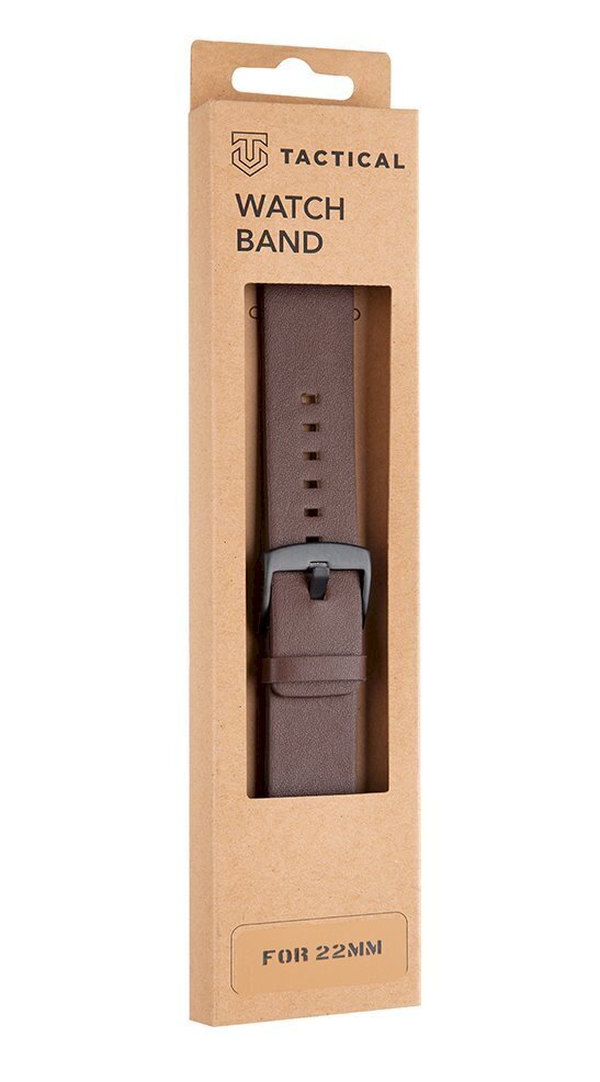 Tactical 308 Leather Band 22mm Brown hind ja info | Nutikellade aksessuaarid ja tarvikud | hansapost.ee