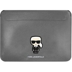 Karl Lagerfeld Saffiano Ikonik Computer Sleeve 13/14" Silver цена и информация | Рюкзаки, сумки, чехлы для компьютеров | hansapost.ee