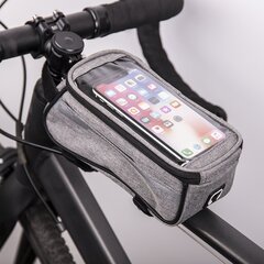 Waterproof bike frame bag with phone holder gray hind ja info | Telefonihoidjad | hansapost.ee