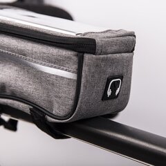 Waterproof bike frame bag with phone holder gray цена и информация | Держатели для телефонов | hansapost.ee