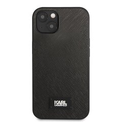 Karl Lagerfeld Saffiano Plaque Case for iPhone 13 mini Black hind ja info | Telefonide kaitsekaaned ja -ümbrised | hansapost.ee