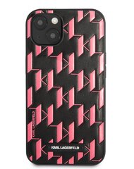 Karl Lagerfeld Monogram Plaque Case for iPhone 13 mini Pink hind ja info | Telefonide kaitsekaaned ja -ümbrised | hansapost.ee