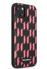 Karl Lagerfeld Monogram Plaque Case for iPhone 13 Pink hind ja info | Telefonide kaitsekaaned ja -ümbrised | hansapost.ee