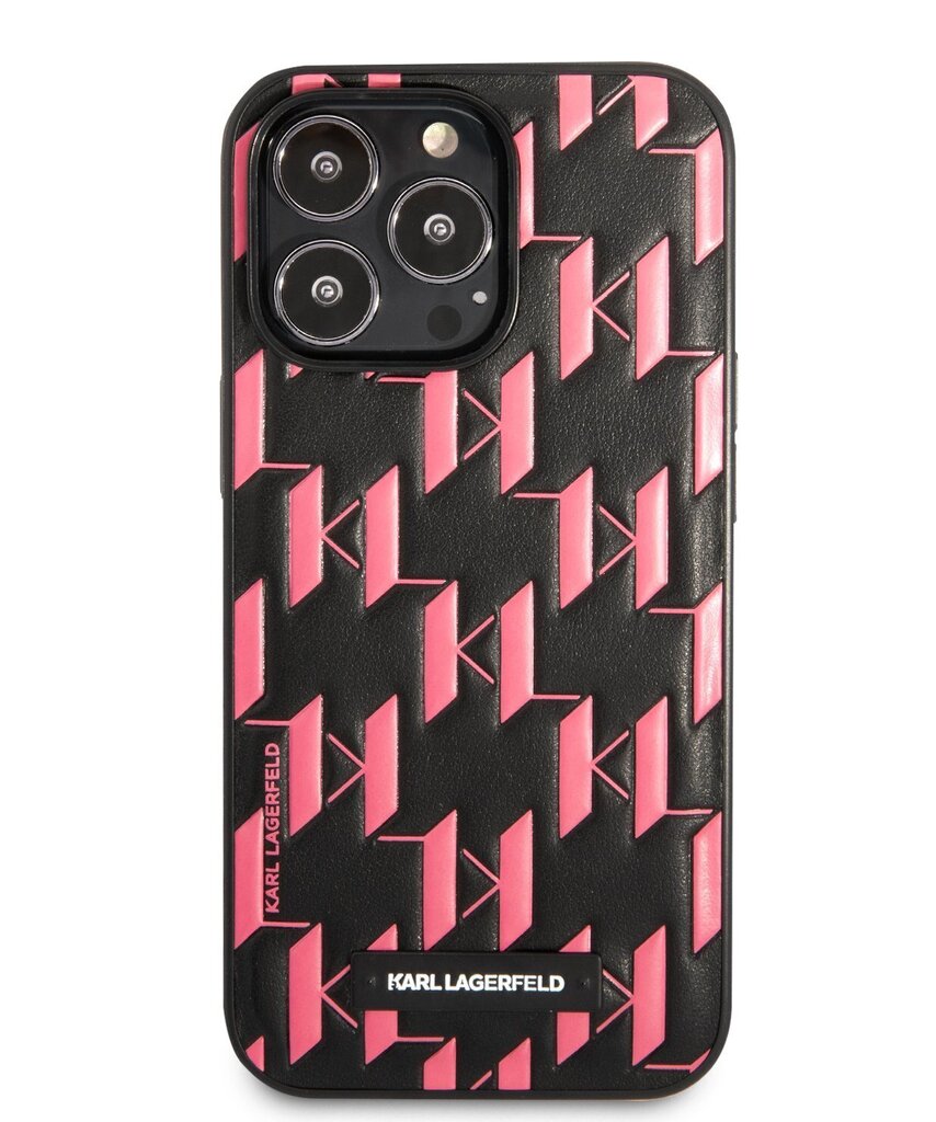 Karl Lagerfeld Monogram Plaque Case for iPhone 13 Pro Max Pink hind ja info | Telefonide kaitsekaaned ja -ümbrised | hansapost.ee
