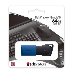 Kingston DT Exodia M 64 ГБ USB 3.0 цена и информация | USB накопители данных | hansapost.ee