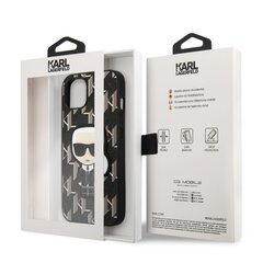 Karl Lagerfeld Monogram Ikonik Case for iPhone 13 mini Black hind ja info | Telefonide kaitsekaaned ja -ümbrised | hansapost.ee