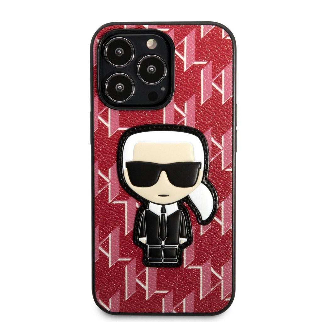 Karl Lagerfeld Monogram Ikonik Case for iPhone 13 Pro Red hind ja info | Telefonide kaitsekaaned ja -ümbrised | hansapost.ee