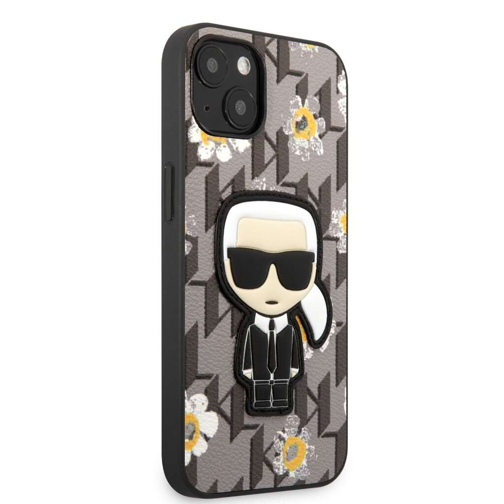 Karl Lagerfeld Ikonik Flower Case for iPhone 13 mini Grey hind ja info | Telefonide kaitsekaaned ja -ümbrised | hansapost.ee