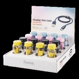 Hama USB-A Male - USB-C Male 0.60m Mixed colors hind ja info | Mobiiltelefonide kaablid | hansapost.ee