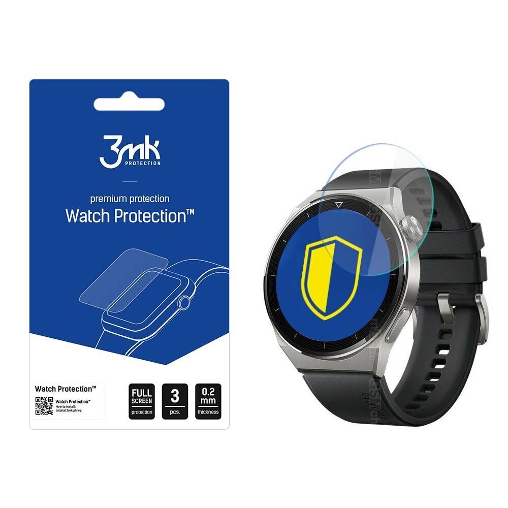 Huawei Watch GT 3 Pro 46mm - 3mk Watch Protection™ v. FlexibleGlass Lite screen protector цена и информация | Nutikellade aksessuaarid ja tarvikud | hansapost.ee