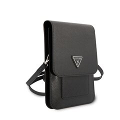 Guess PU Saffiano Triangle Logo Phone Bag Black цена и информация | Чехлы для телефонов | hansapost.ee