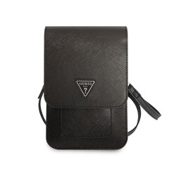 Guess PU Saffiano Triangle Logo Phone Bag Black цена и информация | Чехлы для телефонов | hansapost.ee