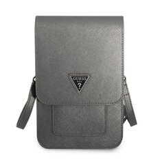 Guess PU Saffiano Triangle Logo Phone Bag Grey hind ja info | Telefonide kaitsekaaned ja -ümbrised | hansapost.ee