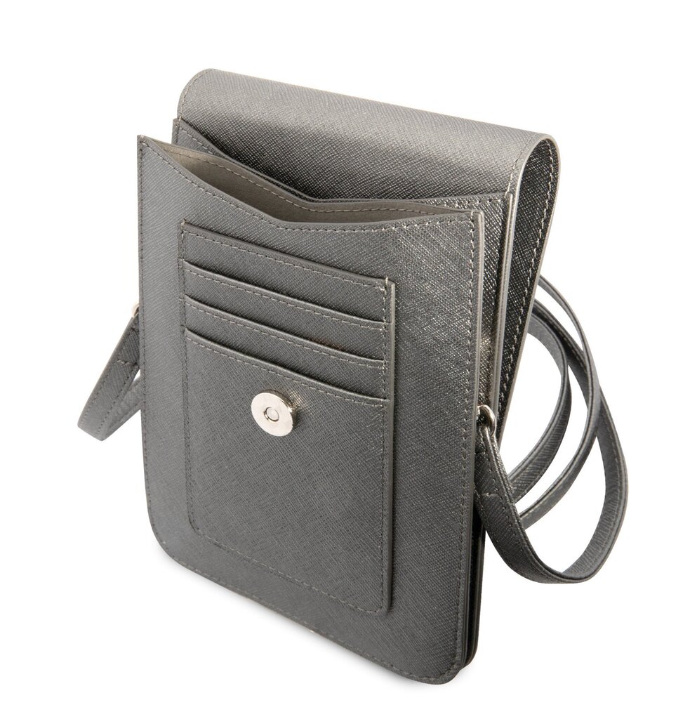 Guess PU Saffiano Triangle Logo Phone Bag Grey hind ja info | Telefonide kaitsekaaned ja -ümbrised | hansapost.ee