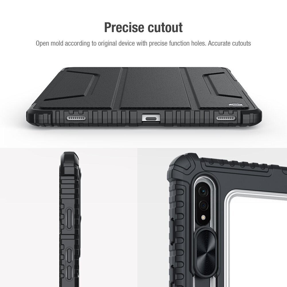 Nillkin Bumper PRO Protective Stand Case for Samsung Galaxy Tab S7+/S8+/S8+ 5G Black цена и информация | Telefonide kaitsekaaned ja -ümbrised | hansapost.ee