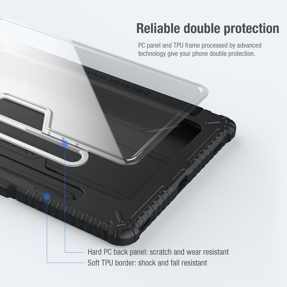 Nillkin Bumper PRO Protective Stand Case for Samsung Galaxy Tab S7+/S8+/S8+ 5G Black цена и информация | Telefonide kaitsekaaned ja -ümbrised | hansapost.ee
