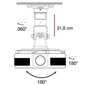 Techly laeprojektori hoidik, 22cm, kuni 10kg, valge, reguleeritav hind ja info | Teleri seinakinnitused ja hoidjad | hansapost.ee