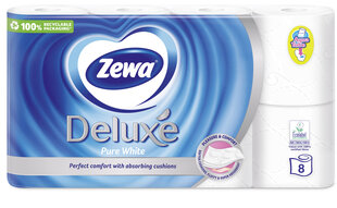 Tualettpaber ZEWA Deluxe Pure White, 3 kihti, 8 rulli hind ja info | WC-paber ja majapidamispaber | hansapost.ee
