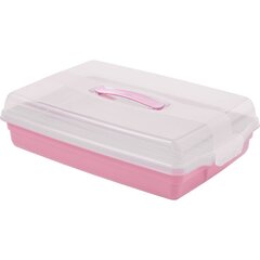 Коробка для торта прямоугольная 45x29,5x11,1 см, розовая цена и информация | Контейнеры для хранения продуктов | hansapost.ee